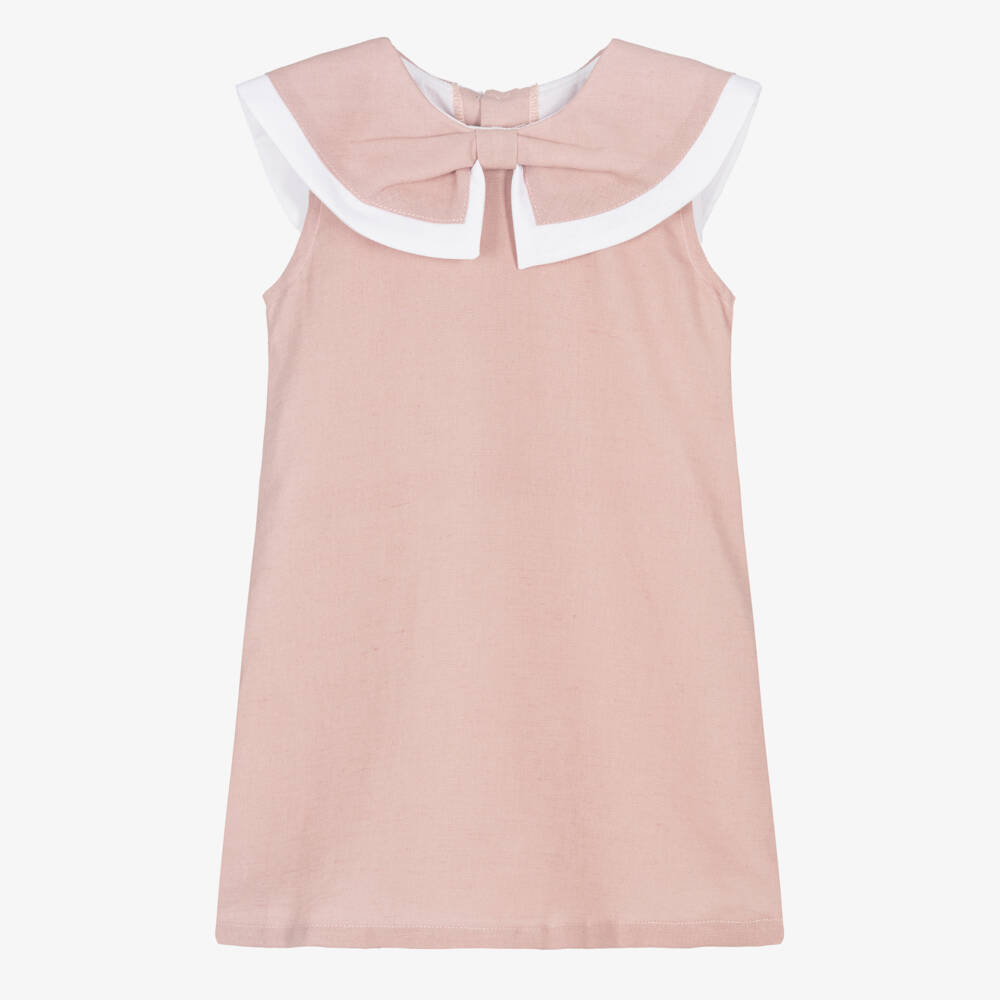 Ancar-Платье с розовым воротником для девочек | Childrensalon Outlet
