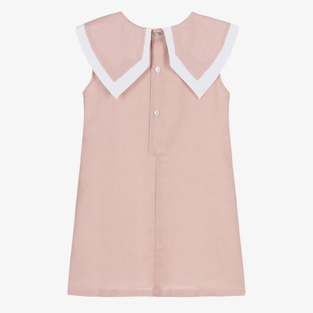 Ancar-Платье с розовым воротником для девочек | Childrensalon Outlet