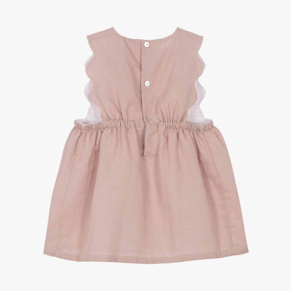 Ancar-Розовое платье с волнистым краем для девочек | Childrensalon Outlet
