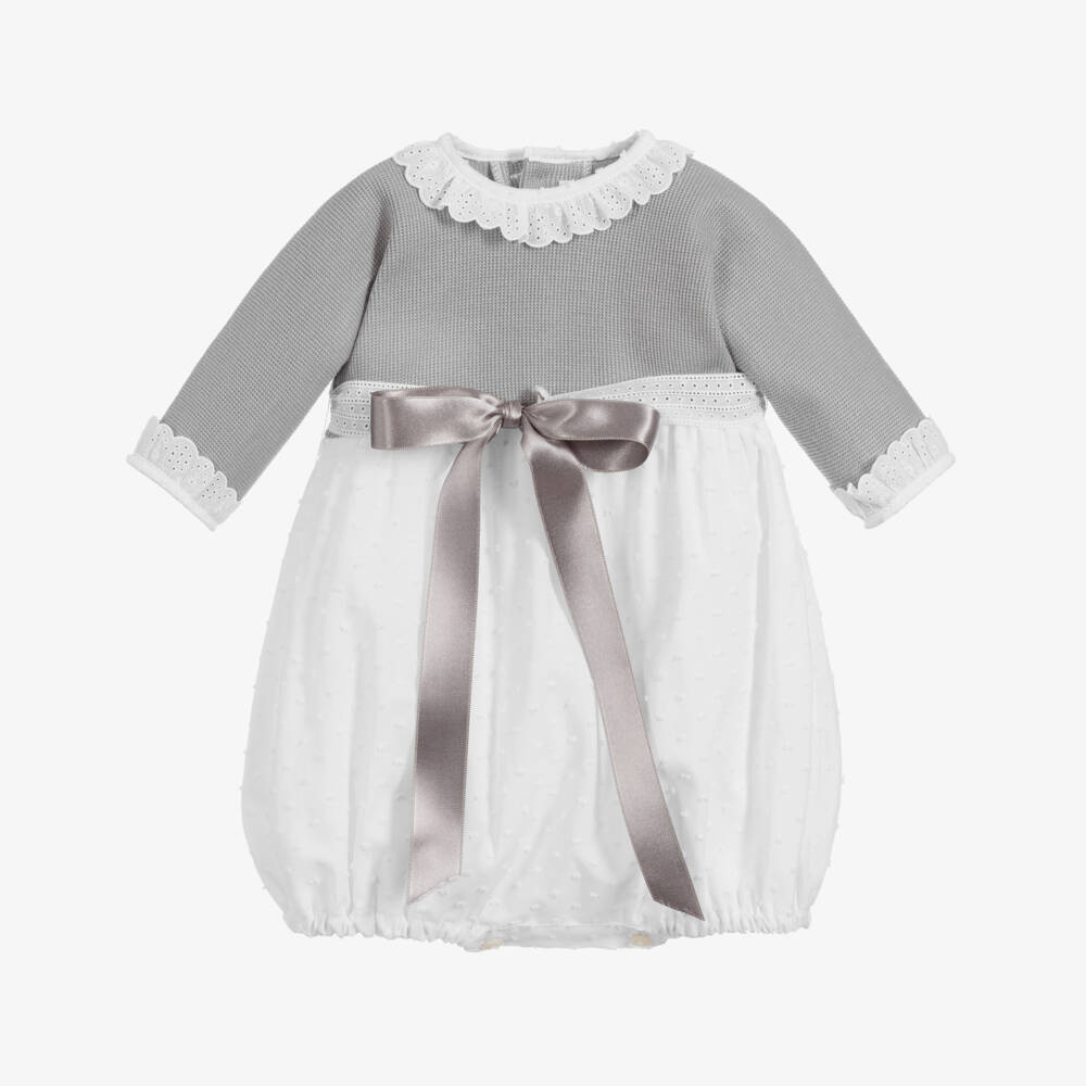 Ancar-Grey & White Knitted Shortie | Childrensalon Outlet
