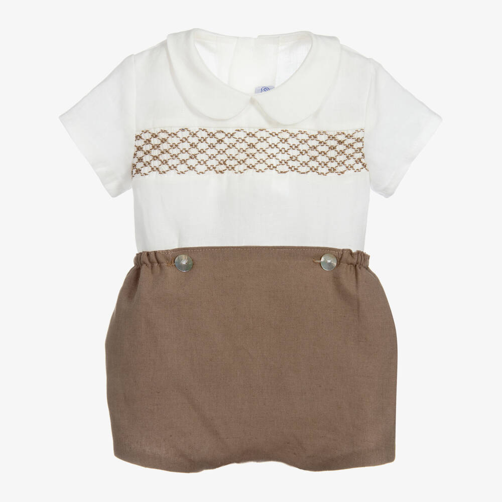 Ancar-Ivory & Beige Buster Suit | Childrensalon Outlet