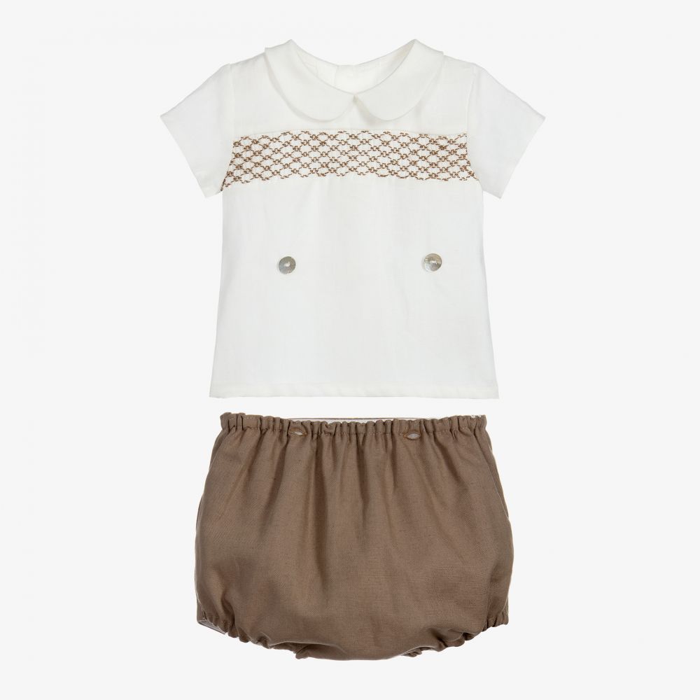 Ancar-Ivory & Beige Buster Suit | Childrensalon Outlet
