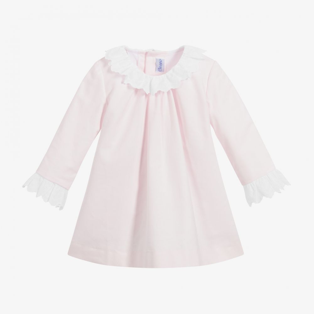 Ancar - Ensemble robe rose en coton Bébé  | Childrensalon
