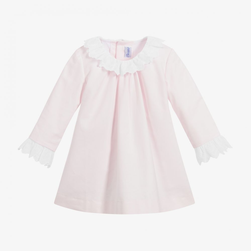 Ancar - Rosa Baumwollkleid-Set für Babys  | Childrensalon