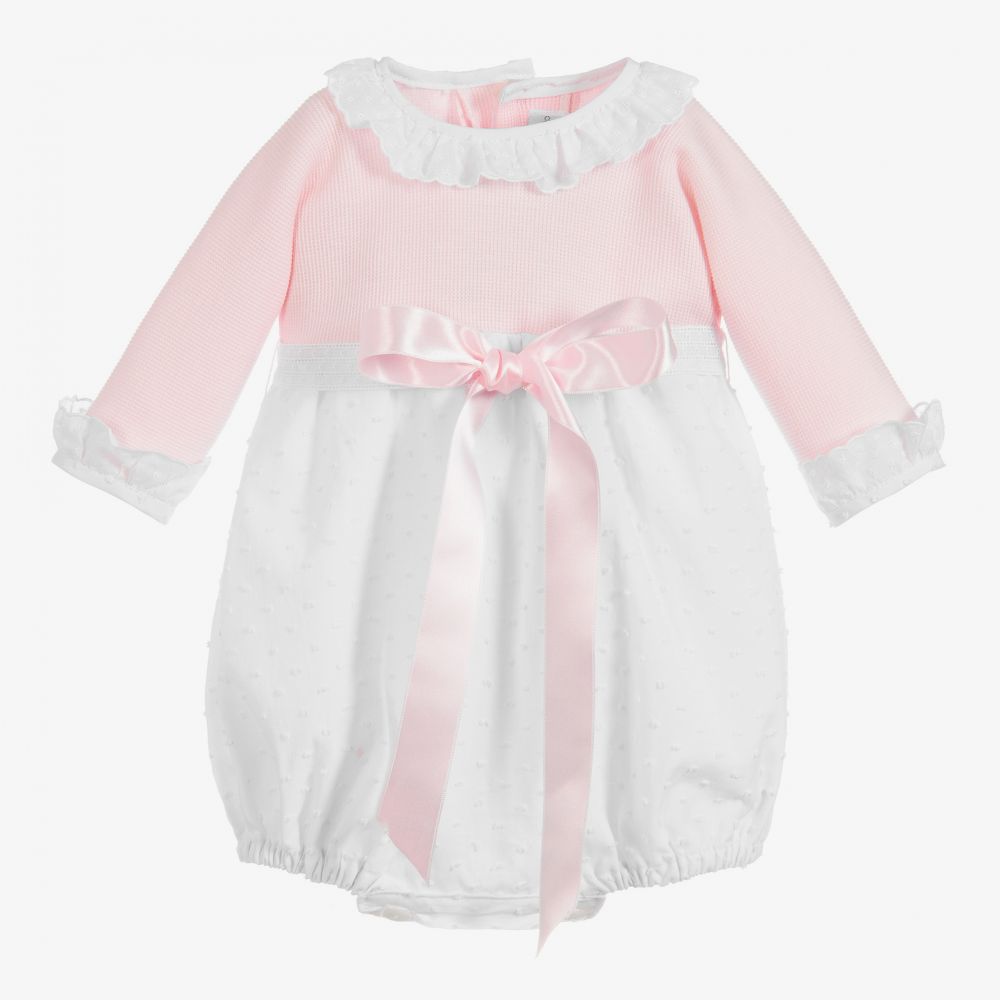 Ancar Pink White Cotton Shortie Childrensalon Outlet
