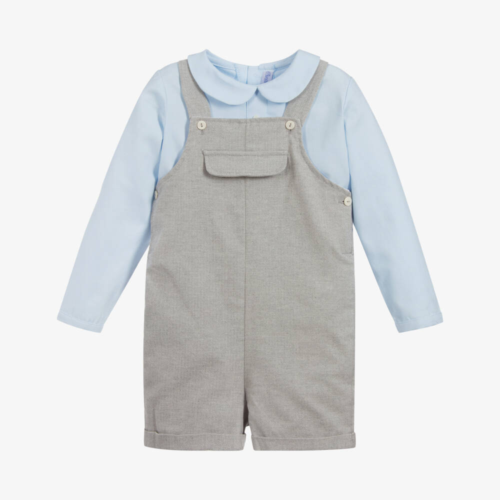 Ancar-Shirt & Dungaree Shorts Set | Childrensalon Outlet