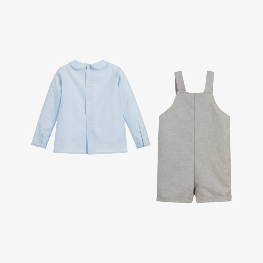Ancar-Shirt & Dungaree Shorts Set | Childrensalon Outlet