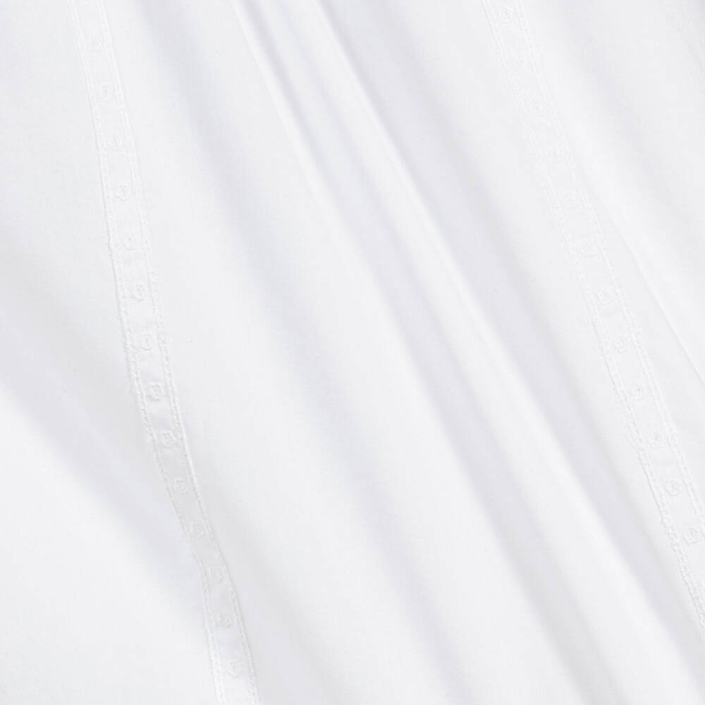Ancar-White & Blue Cotton Day Gown | Childrensalon Outlet