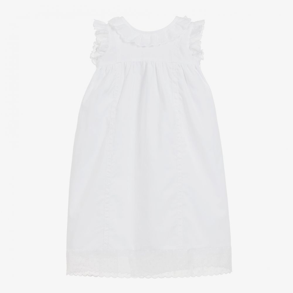 Ancar-White Cotton Baby Day Gown | Childrensalon Outlet