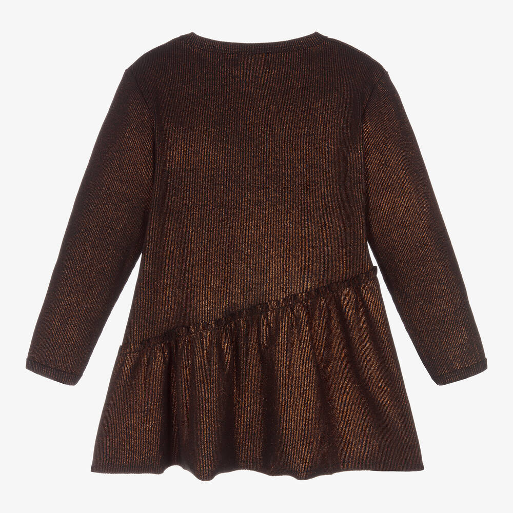 Andorine-Black & Bronze Jersey Dress | Childrensalon Outlet