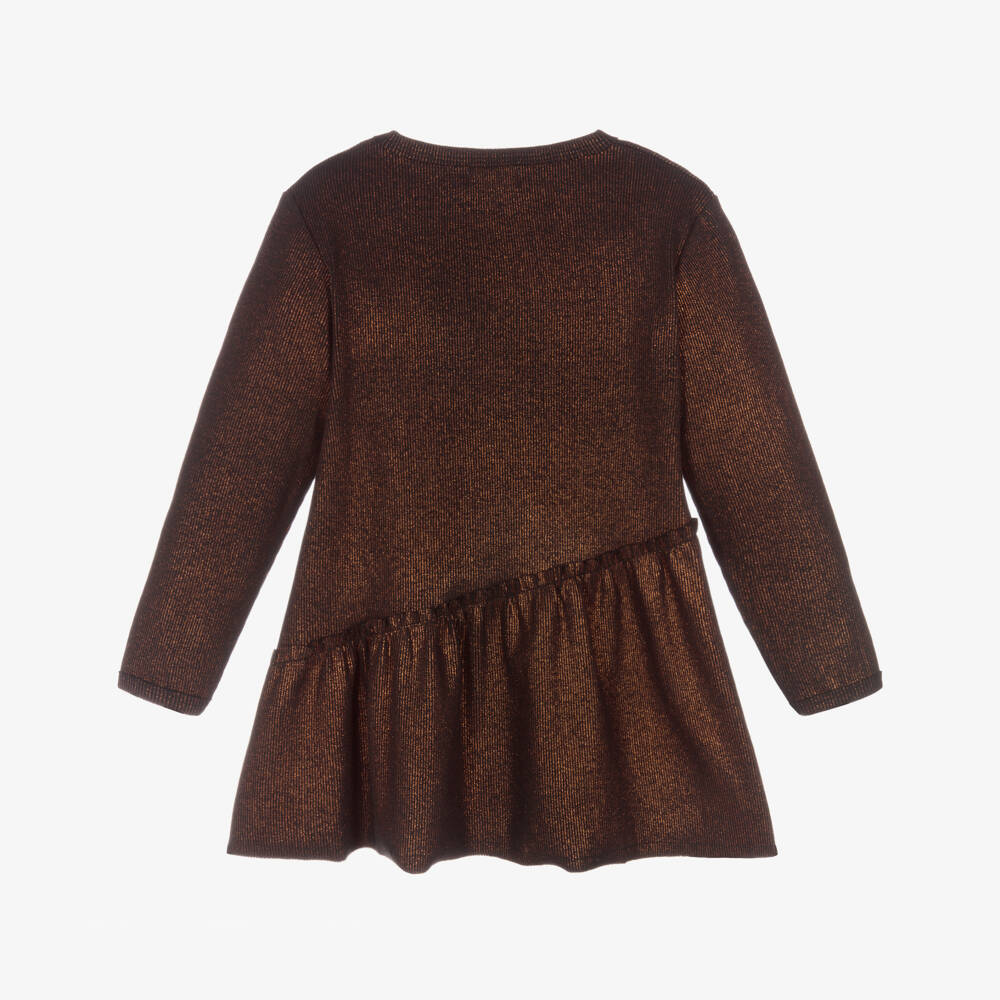 Andorine-Black & Bronze Jersey Dress | Childrensalon Outlet