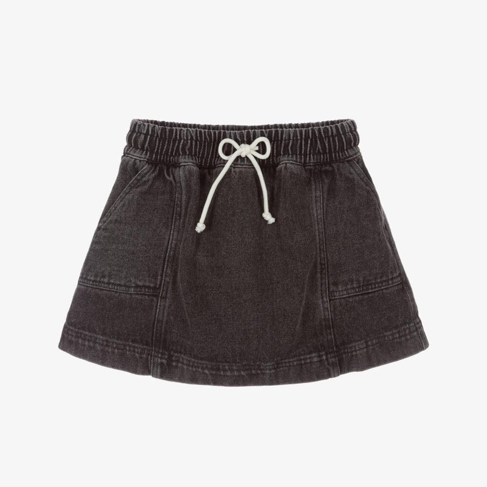 Andorine-Girls Black Denim Skirt | Childrensalon Outlet