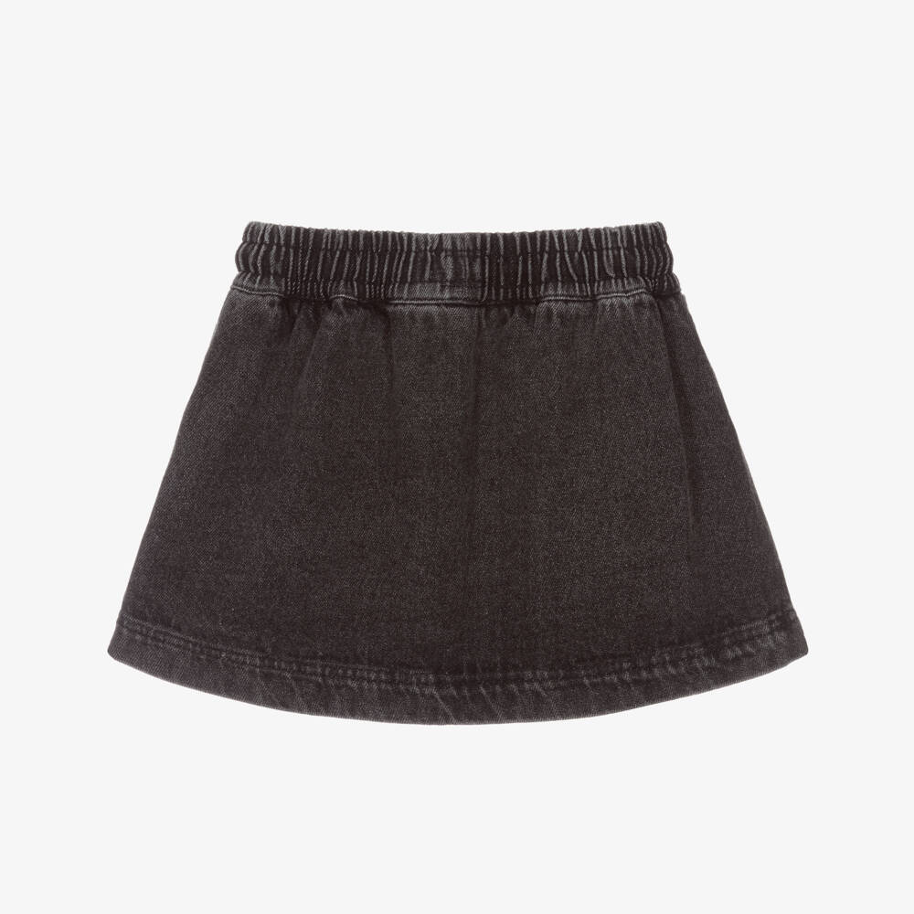 Andorine-Girls Black Denim Skirt | Childrensalon Outlet