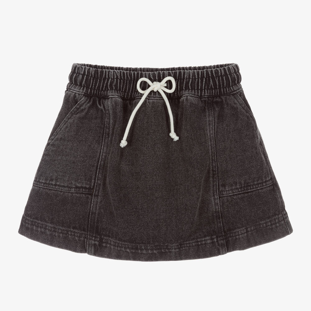 Andorine - Girls Black Denim Skirt | Childrensalon
