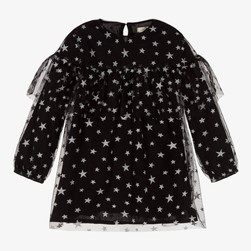 Andorine - Girls Black Tulle Dress | Childrensalon