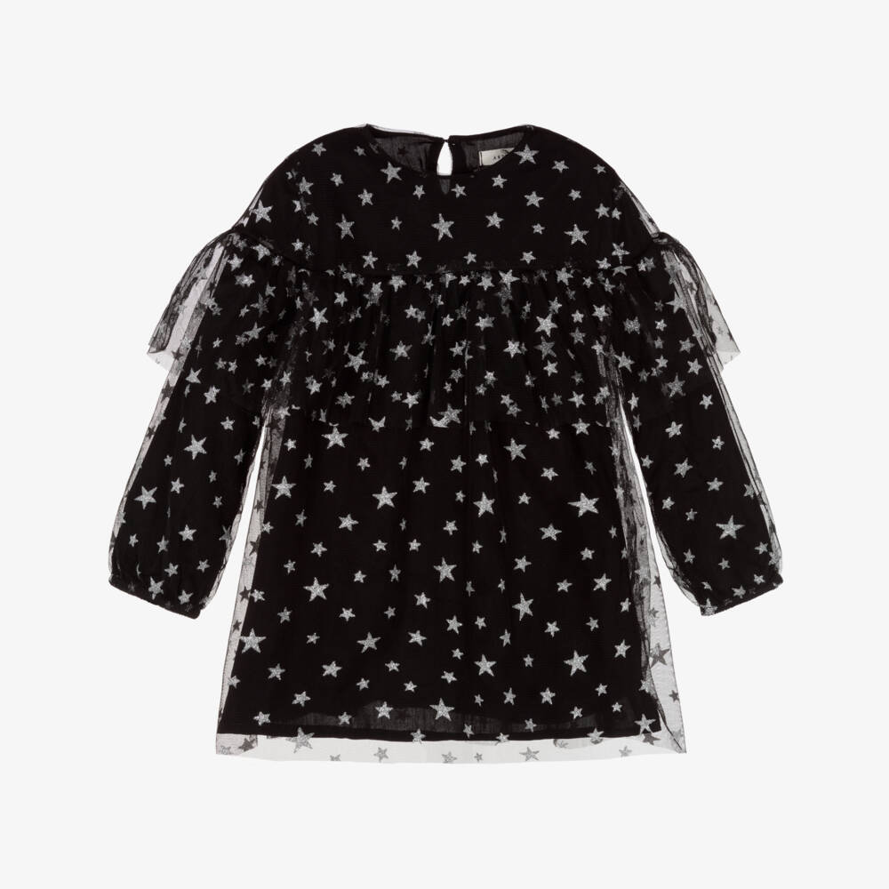 Andorine-Girls Black Tulle Dress | Childrensalon Outlet