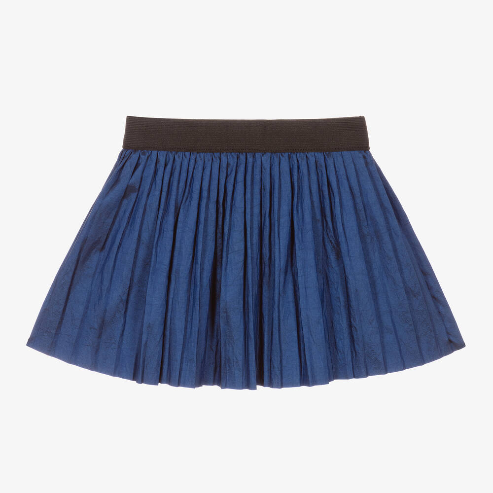 Andorine-Girls Blue Pleated Skirt | Childrensalon Outlet