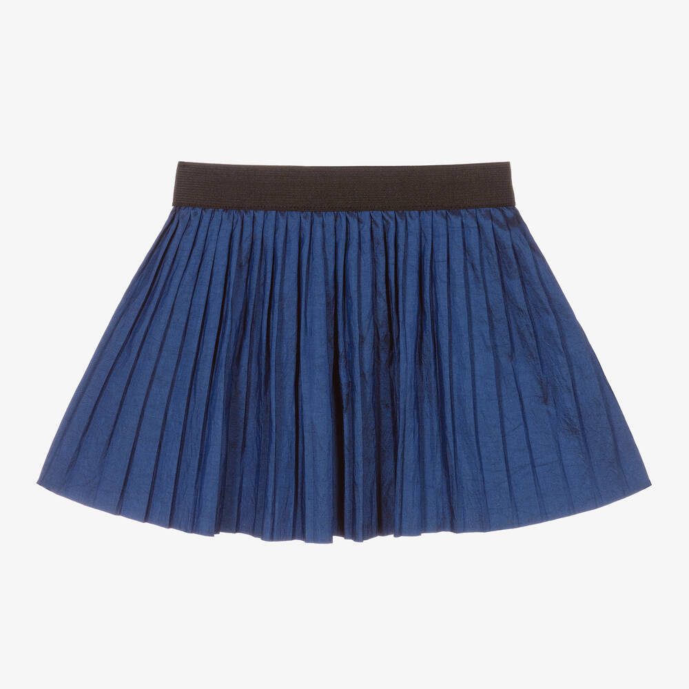 Andorine - Girls Blue Pleated Skirt | Childrensalon