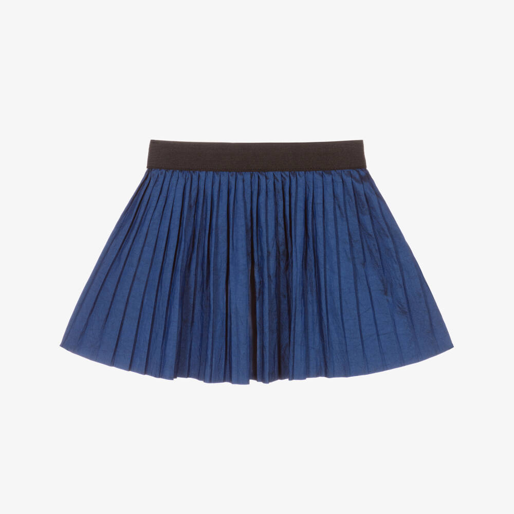 Andorine-Girls Blue Pleated Skirt | Childrensalon Outlet