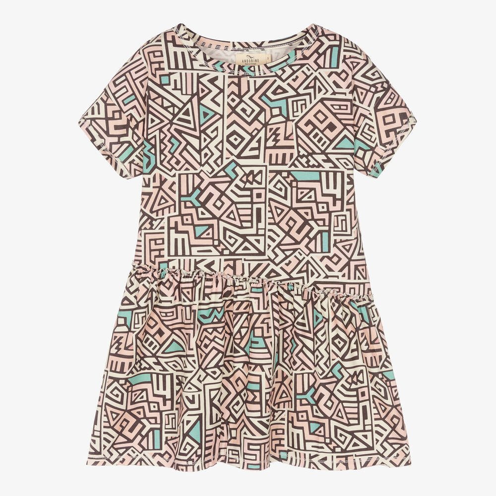 Andorine - Girls Geometric Pattern Dress | Childrensalon