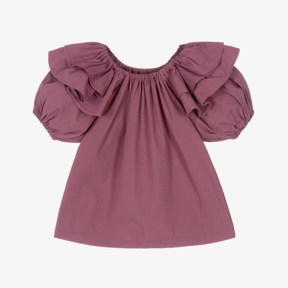 Andorine-Girls Pink Cotton Blouse | Childrensalon Outlet