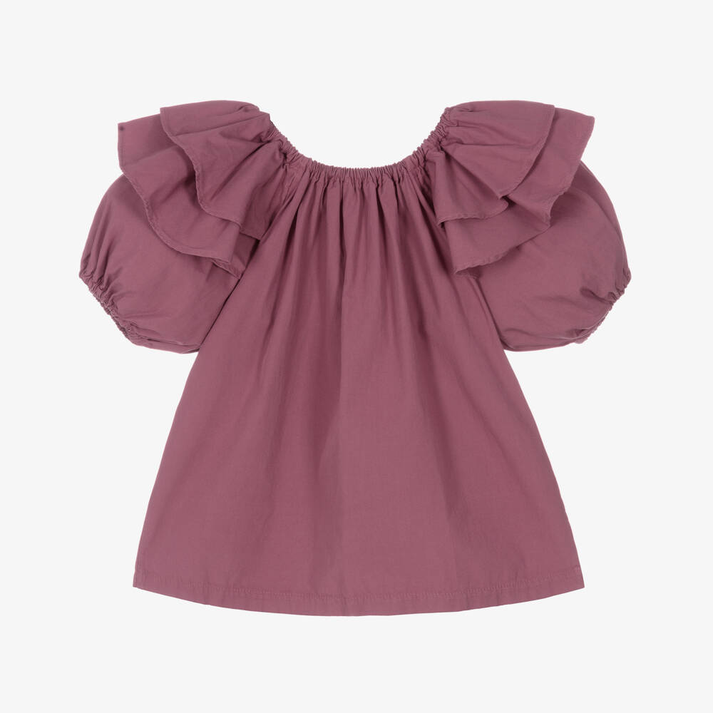 Andorine-Girls Pink Cotton Blouse | Childrensalon Outlet