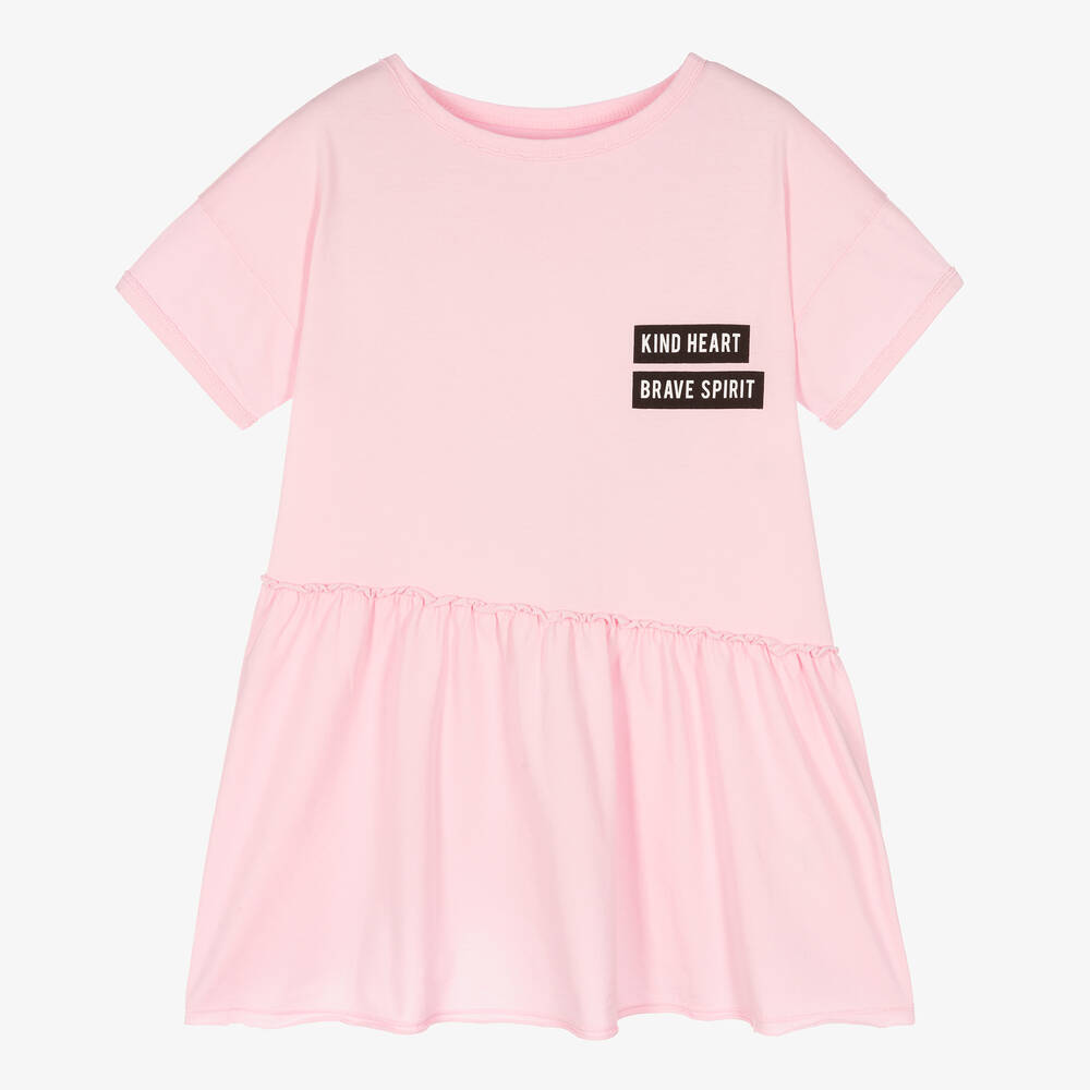Andorine - Girls Pink Cotton Dress | Childrensalon