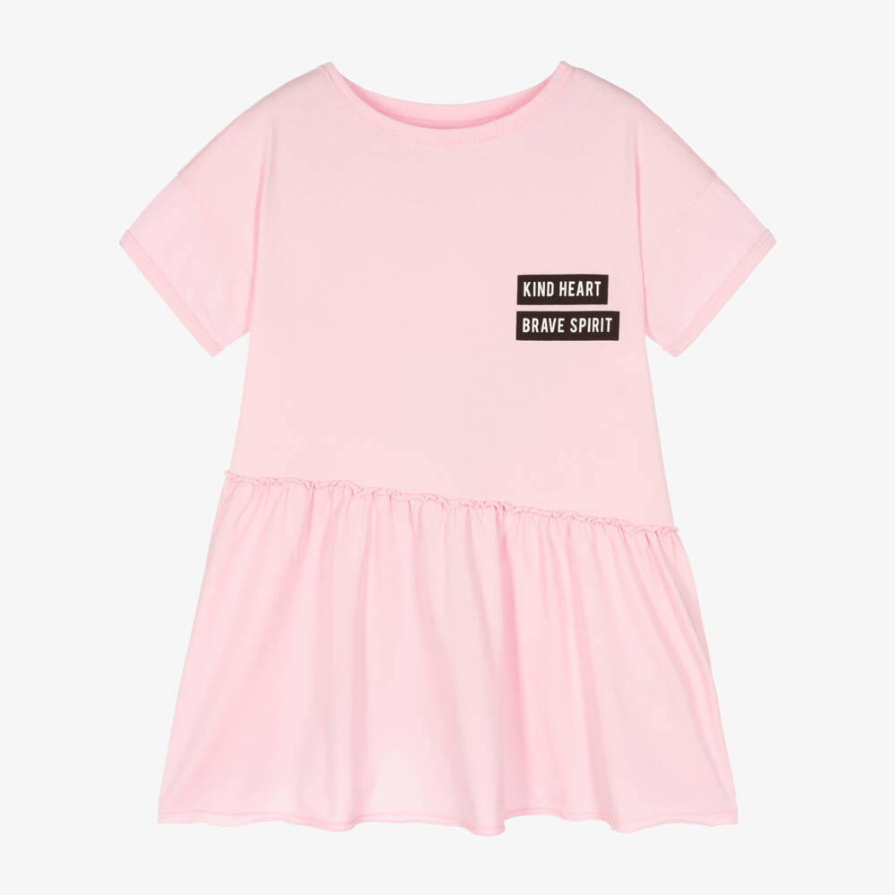 Andorine-Girls Pink Cotton Dress | Childrensalon Outlet