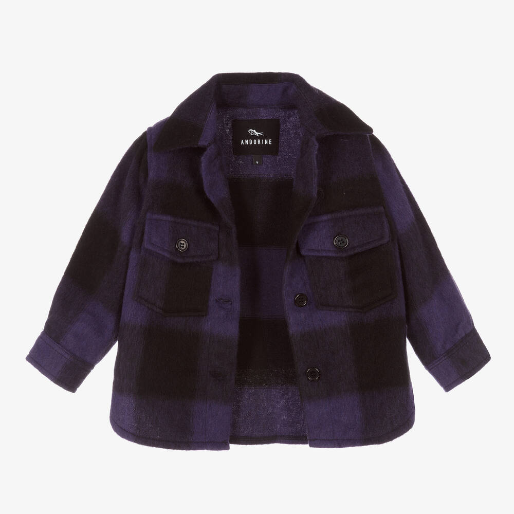 Andorine-Girls Purple & Black Jacket | Childrensalon Outlet