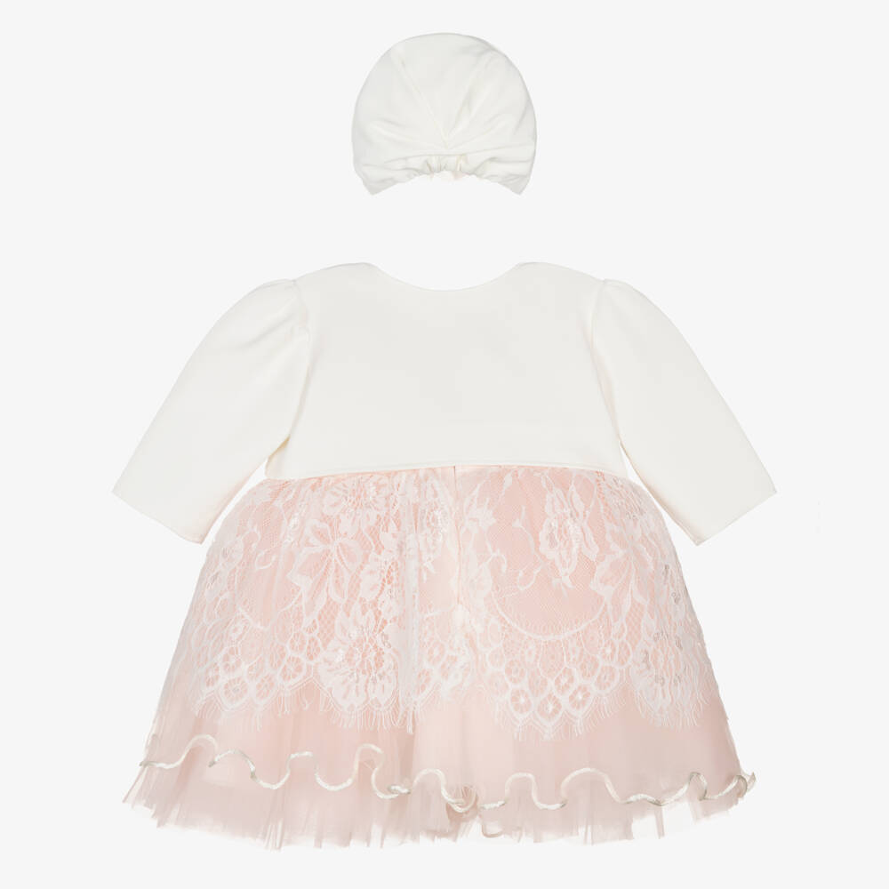 Andreeatex-Baby Girls Pink Lace & Tulle Dress Set | Childrensalon Outlet