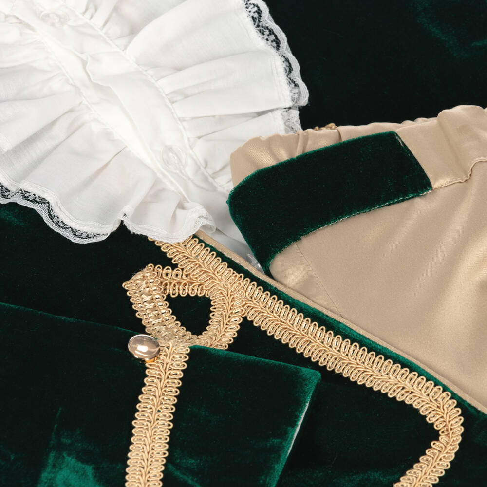 Andreeatex-Boys Emerald Velvet Suit Set | Childrensalon Outlet
