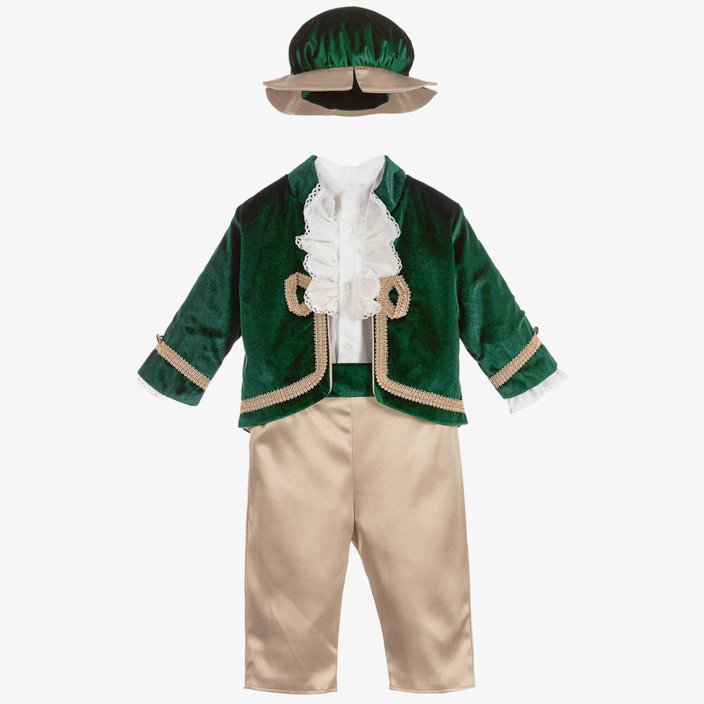 Andreeatex-Boys Emerald Velvet Suit Set | Childrensalon Outlet
