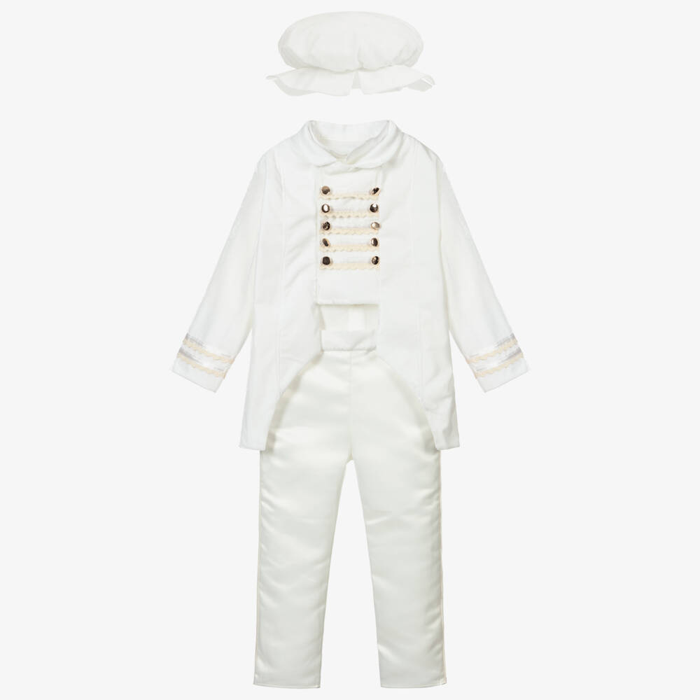 Andreeatex-Кремовый бархатный наряд для мальчиков | Childrensalon Outlet