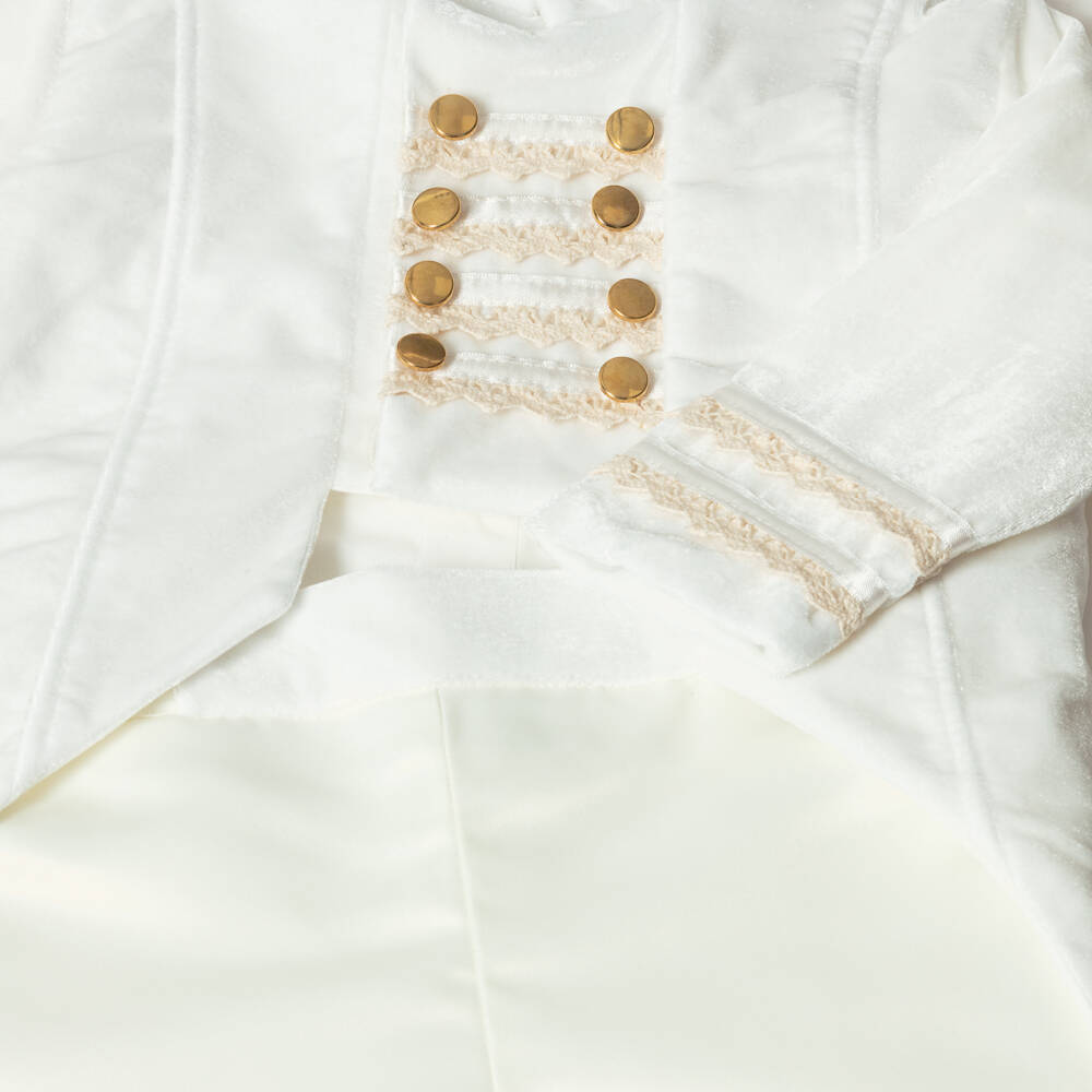 Andreeatex-Boys Ivory Velvet Suit | Childrensalon Outlet