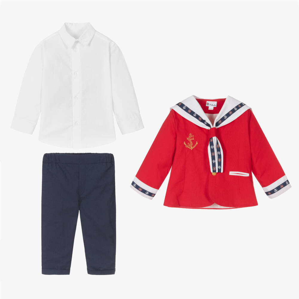 Andreeatex-Красно-синий матросский костюм для мальчиков | Childrensalon Outlet