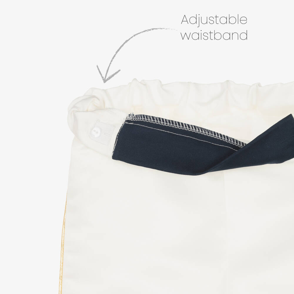 Andreeatex-Boys Navy Cotton Satin Ensemble | Childrensalon Outlet