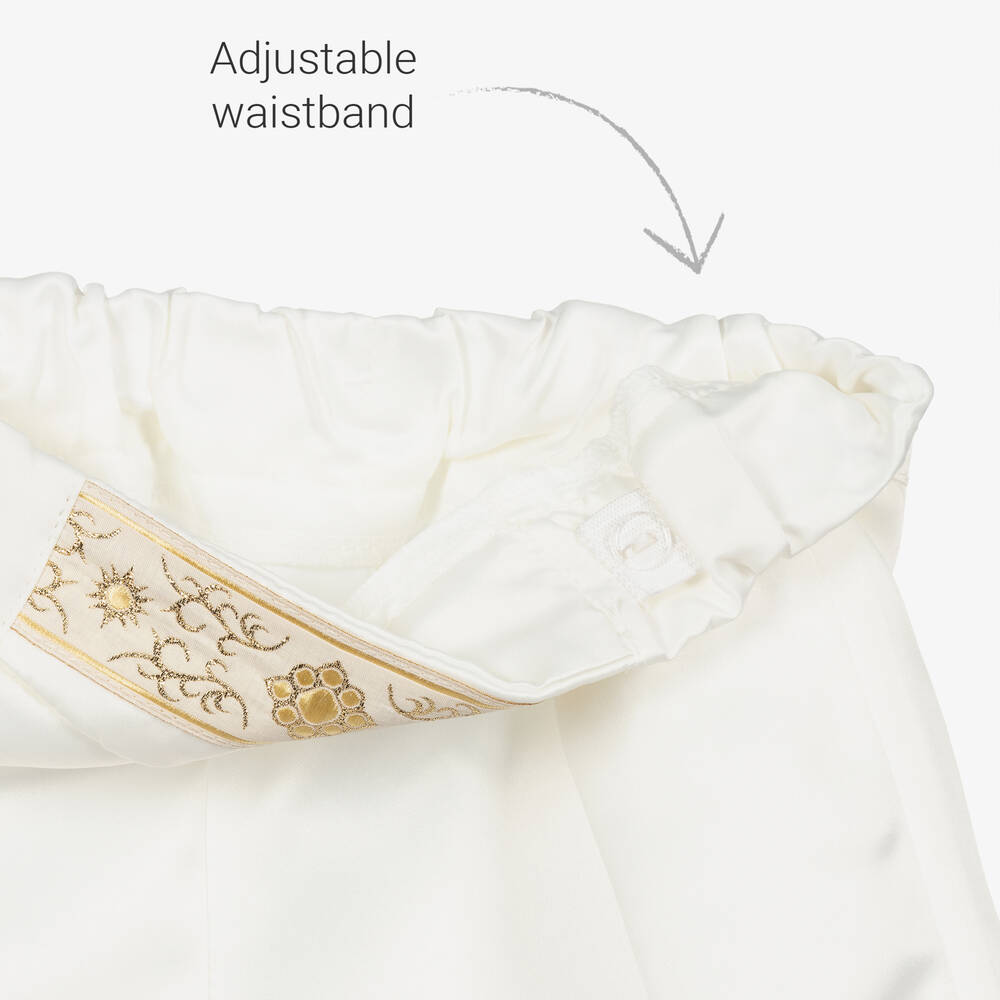 Andreeatex-Красно-кремовый костюм из сатина с шортами для мальчиков | Childrensalon Outlet