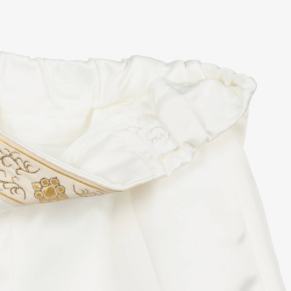 Andreeatex-Boys Red & Ivory Satin Shorts Suit | Childrensalon Outlet
