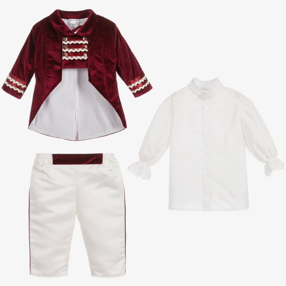 Andreeatex-Boys Velvet Military Tailcoat Ensemble | Childrensalon Outlet