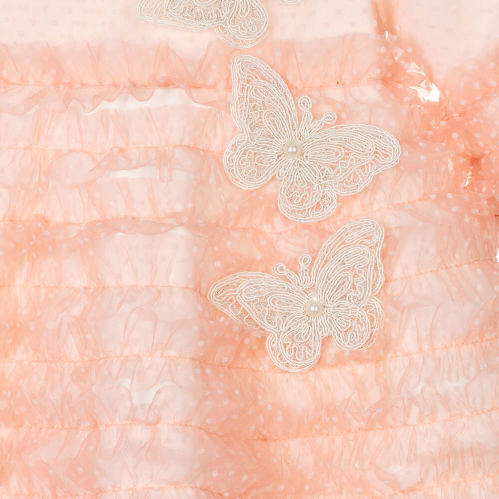 Andreeatex-Girls Blush Ruffle Tulle Ensemble | Childrensalon Outlet