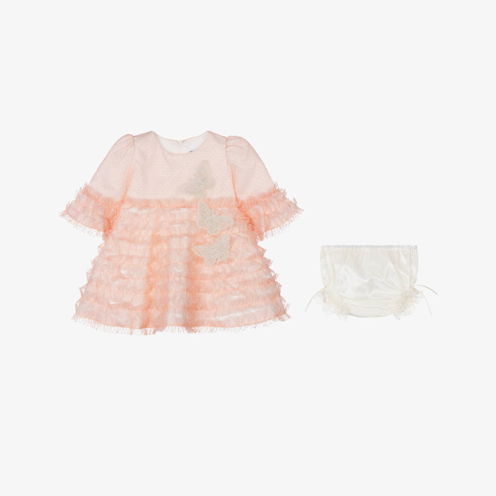 Andreeatex-Girls Blush Ruffle Tulle Ensemble | Childrensalon Outlet