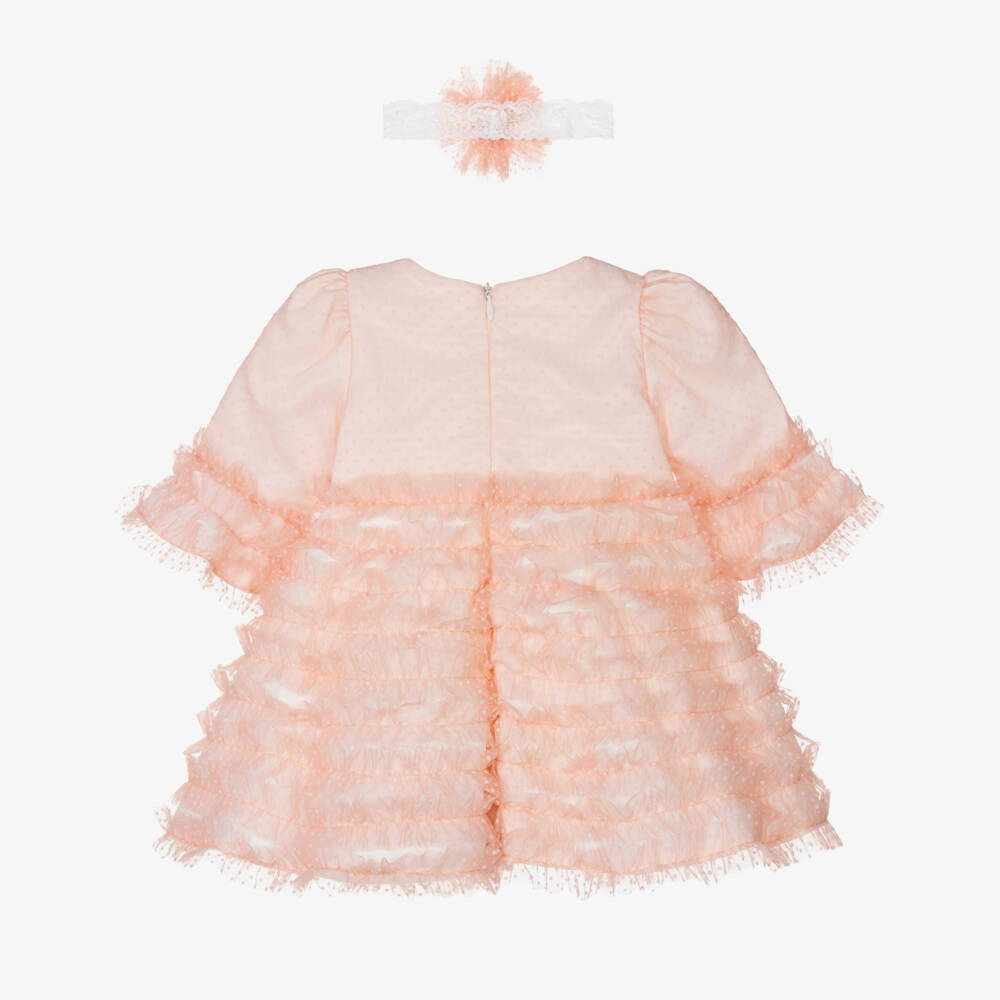 Andreeatex-Girls Blush Ruffle Tulle Ensemble | Childrensalon Outlet
