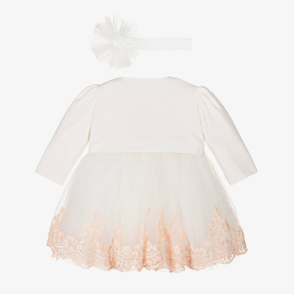 Andreeatex-Girls Ivory and Pink Dress Ensemble | Childrensalon Outlet