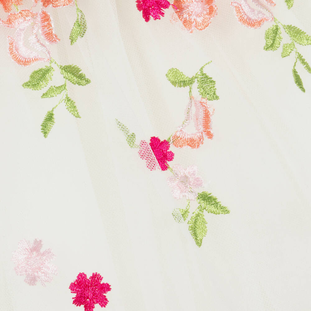 Andreeatex-Girls Ivory Floral Dress Ensemble | Childrensalon Outlet