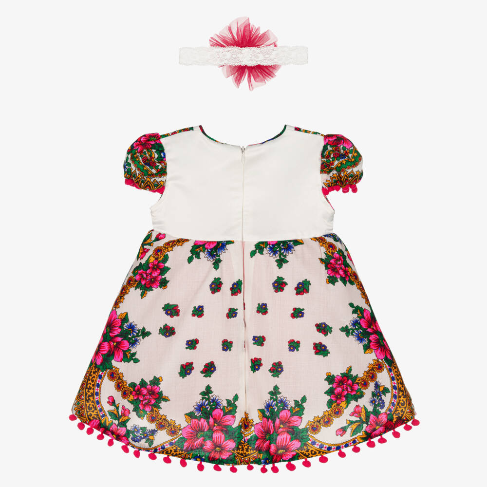 Andreeatex-Girls Pink Floral Ensemble Delight | Childrensalon Outlet