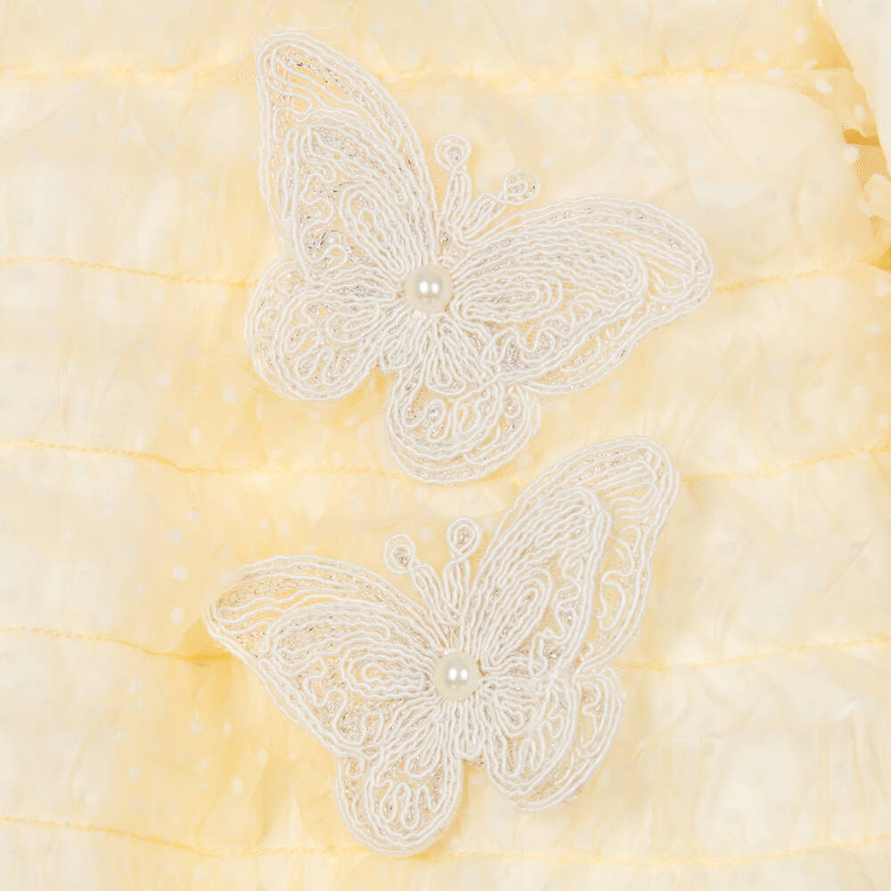Andreeatex-Girls Yellow Tulle Ruffle Ensemble | Childrensalon Outlet