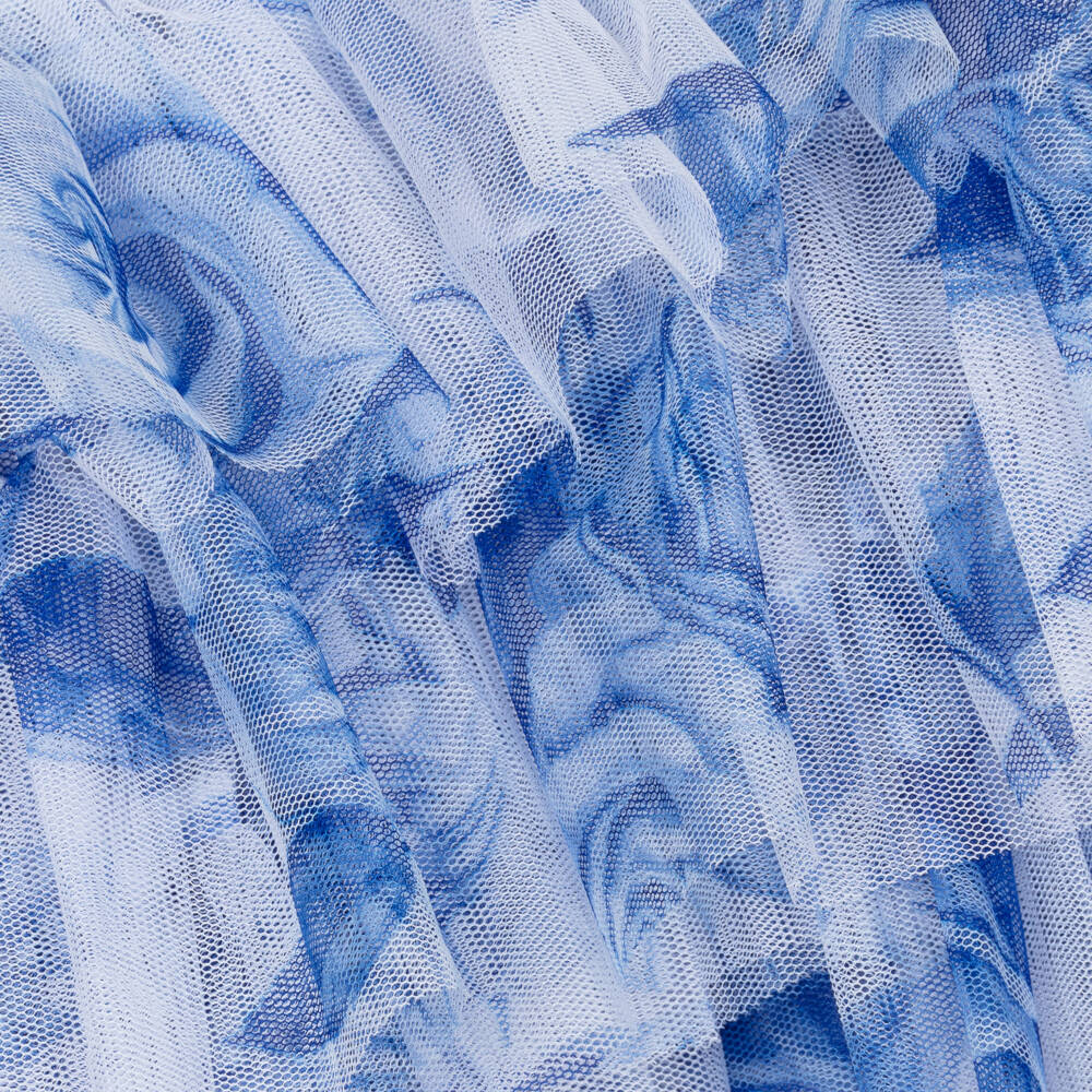 Angel's Face-Baby Girls Blue Floral Tulle Skirt | Childrensalon Outlet