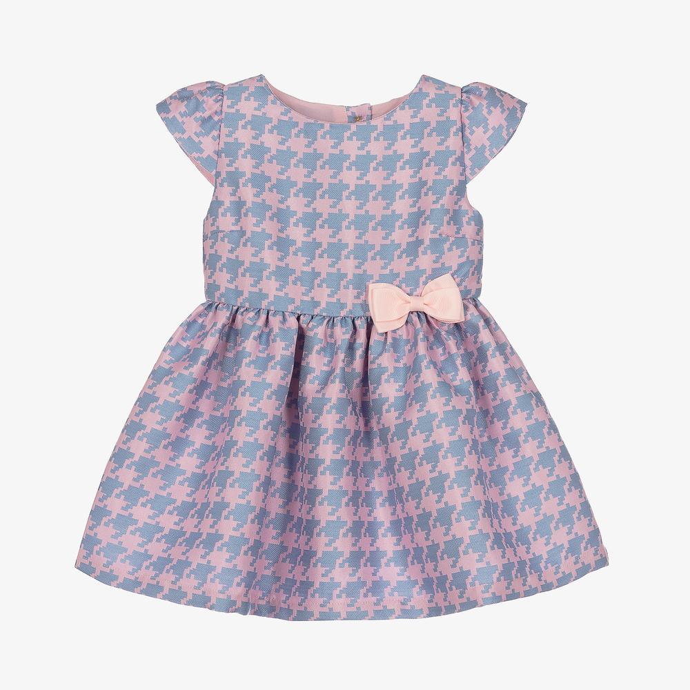 Angel's Face - Blaues Hahnentritt-Kleid für Babys | Childrensalon