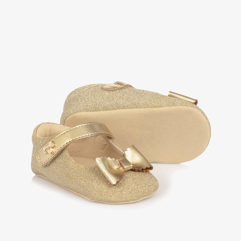 Angel's Face-Baby Girls Gold Glitter Pre-Walker Shoes | Childrensalon Outlet