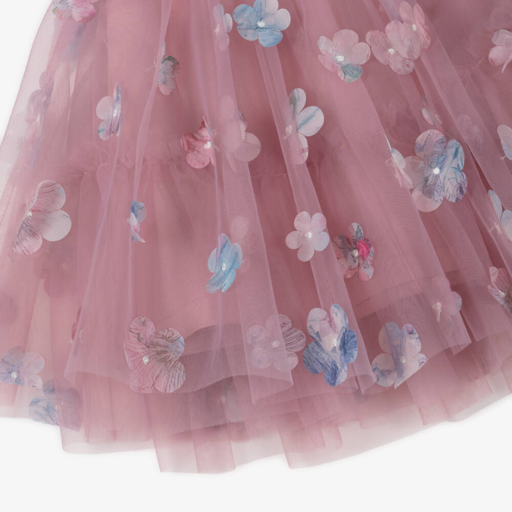 Angel's Face-Baby Girls Lilac Pink Tulle Flowers Dress | Childrensalon Outlet
